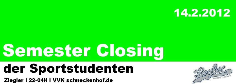 Semester Closing der Sortstudenten